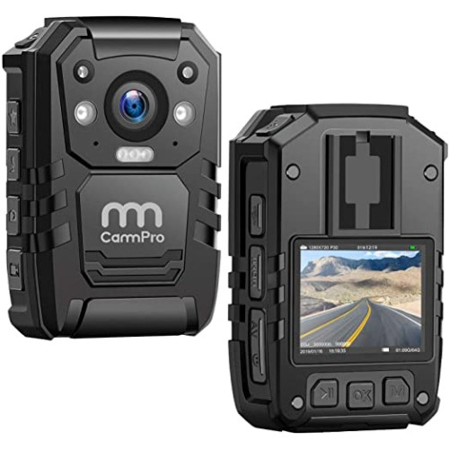 CammPro 1440P 폴리스 바디 카메라 128G 메모리 방수 마모 오디오 녹음 웨어러블 포함 프리미엄 휴대용 야간 비전 법 집행용 GPS I826 Pro