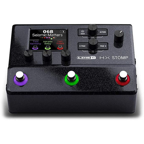 Line6 멀티 이펙터 HX Stomp 초콤팩트 프로페셔널 기타 프로세서 300여 종의 이펙트와 앰프 모델 오디오 인터페이스 기능