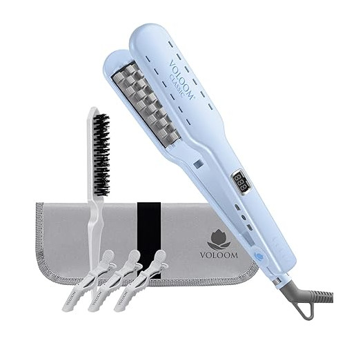 Voloom Classic 1-½” Inch Professional Volumizing Ceramic Hair Iron | for Thicker Hair or Larger Lasting Hair Volume | Adjustable Temp | Auto Shut-Off