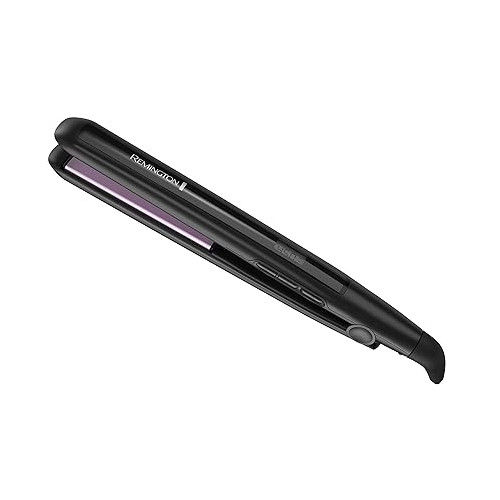 Remington 1 Inch Anti Static Flat Iron with Floating Ceramic Plates and Digital Controls Hair Straightener, Purple, 1 Count, S5502