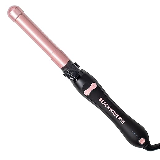 Beachwaver B1 Rotating Curling Iron in Midnight Rose - 1 Inch Barrel | Quick, easy, long-lasting curls and waves