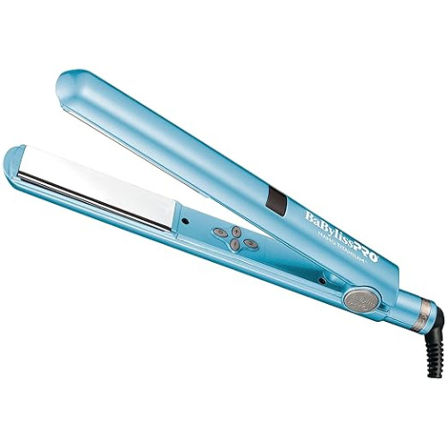 BaBylissPRO Nano Titanium Flat Iron Hair Straightener, 1" Digital Hair Straightener Iron for Professional Salon Results and All Hair Types