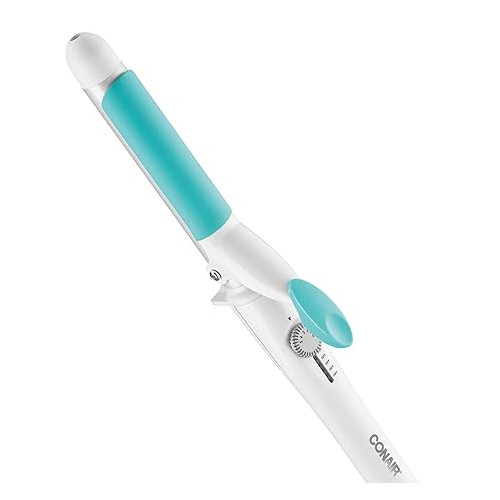Conair OhSoKind For Fine Hair Curling Iron with Silicone Clip, 1-inch barrel produces classic curls – for use on short, medium, and long hair