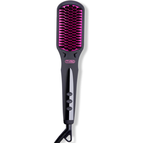 TYMO iONIC Hair Straightener Brush - Enhanced Ionic Straightening Brush with 16 Heat Levels for Frizz-Free Silky Hair, Anti-Scald & Auto-Off Safe & Easy to Use, Straightening Comb for Salon at Home