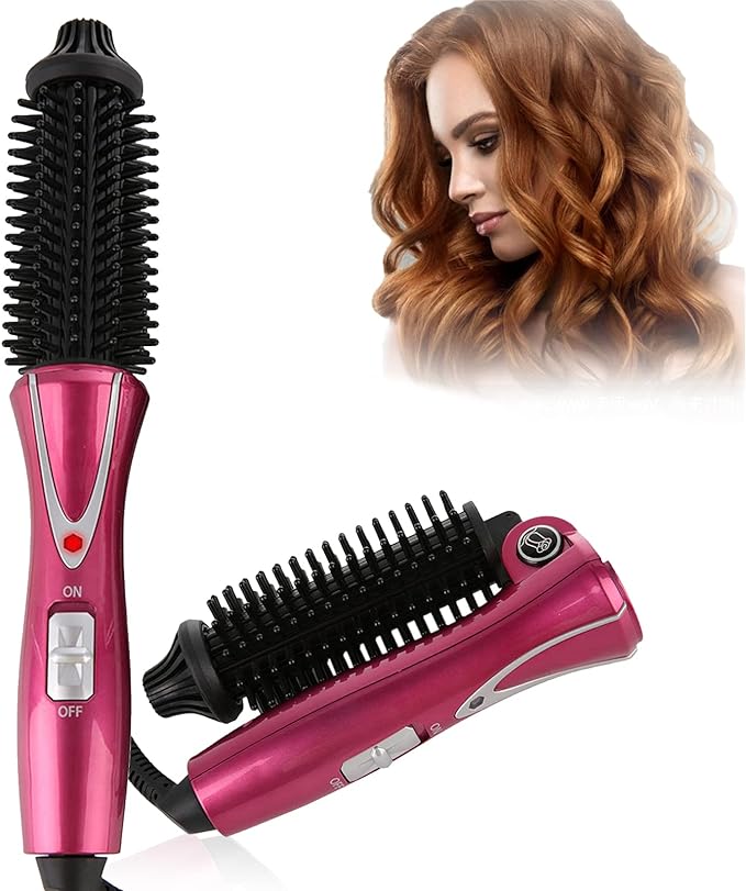 Electric Hair Curler, Hot Curler Brush Professional Anti-Scald Instant Heat Up Curling Wands Instant Heat Styling Brush Suitable for All Hair Types (US Plug（110-240V）)