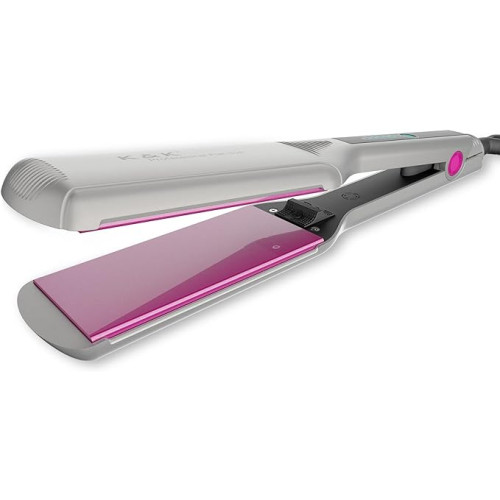 K&K Hair Straightener 2.16 inch Extra-Wide 3D Floating Tourmaline Ceramic Plates Flat Iron for All Hair Types 248°F-450°F MCH 30S Instant Heat up Dual Voltage