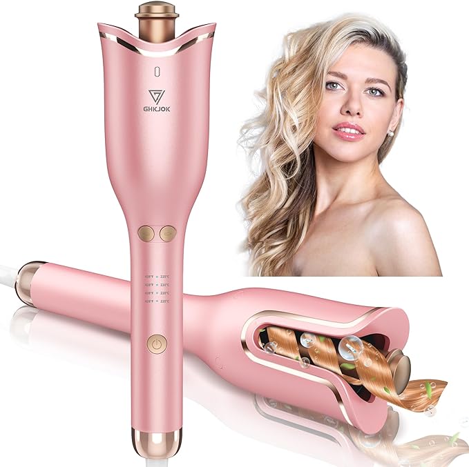 GHKJOK Automatic Curling Iron for Long Hair Auto Hair Curler 1
