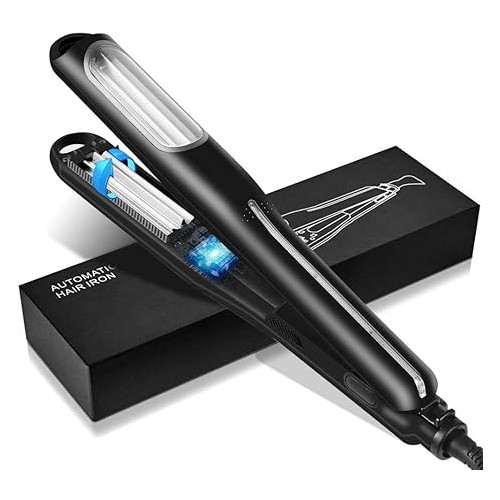 Auto Hair Crimping Iron ls905 Volumizing Hair Iron for Fluffy Hairstyle Curling Iron, Corrugation Crimper Hair Iron, Anti Static Crimping Hair Iron Adjust Temperature for All Hair Types