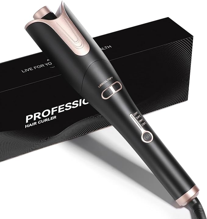 Automatic Curling Iron, LESCOLTON Rotating Curling Iron with 1