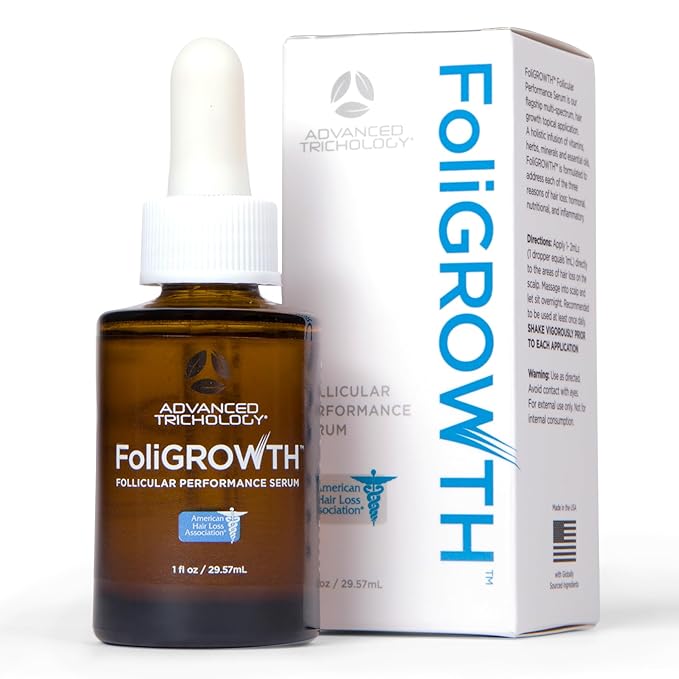 FoliGROWTH™ Follicular Performance Serum for Thicker Fuller Hair | Triple-Action, Multi-Zonal Topical Serum for Hormonal, Nutritional, and Inflammatory-Related Hair Loss